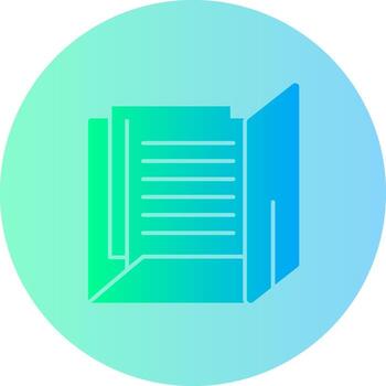 Document Folder Gradient Circle Icon vector