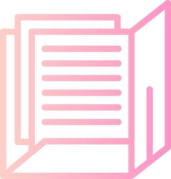 Document Folder Linear Gradient Icon vector