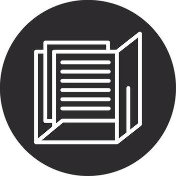Document Folder Inverted Icon vector