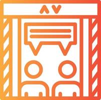 Elevator pitch Linear Gradient Icon vector