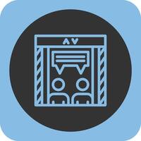 Elevator pitch Linear Round Icon vector
