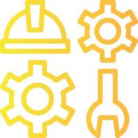 Gear Linear Gradient Icon vector