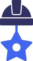 Star Solid Two Color Icon vector
