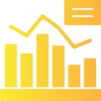 Growth Chart Solid Multi Gradient Icon vector