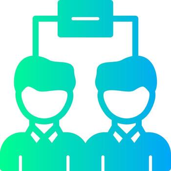 Team Solid Multi Gradient Icon vector