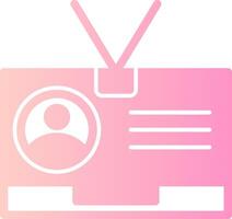 ID Badge Solid Multi Gradient Icon vector