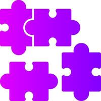 Puzzle Piece Solid Multi Gradient Icon vector