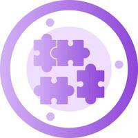 Puzzle Piece Glyph Gradient Icon vector