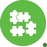 Puzzle Piece Glyph Shadow Icon vector