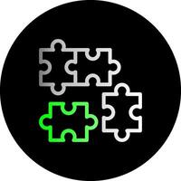 Puzzle Piece Dual Gradient Circle Icon vector