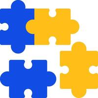 Puzzle Piece Flat Two Color Icon vector