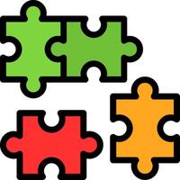 Puzzle Piece Line Filled Icon vector