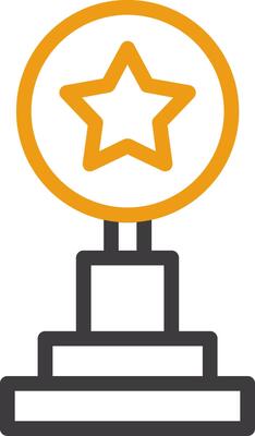 Trophy Line Circle Icon