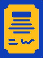 Contract Signing Flat Two Color Icon vector