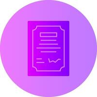 Contract Signing Gradient Circle Icon vector