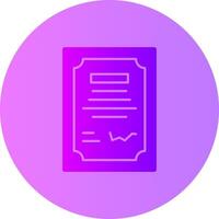 Contract Signing Gradient Circle Icon vector