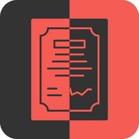 Contract Signing Red Inverse Icon vector