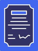 Contract Signing Solid Two Color Icon vector