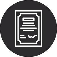 Contract Signing Inverted Icon vector