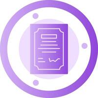 Contract Signing Glyph Gradient Icon vector