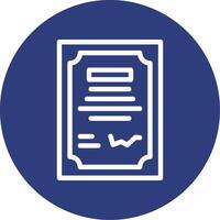 Contract Signing Outline Circle Icon vector