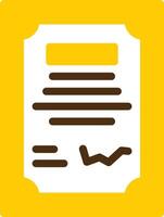Contract Signing Yellow Lieanr Circle Icon vector