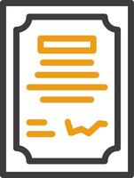Contract Signing Glyph Two Color Icon vector