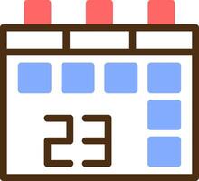 Calendar Date Color Filled Icon vector