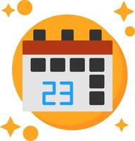 Calendar Date Tailed Color Icon vector