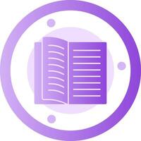 Open Book Glyph Gradient Icon vector