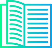 Open Book Linear Gradient Icon vector