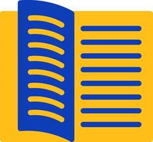Open Book Flat Two Color Icon vector