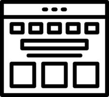 Portfolio for showcasing work Line Icon vector