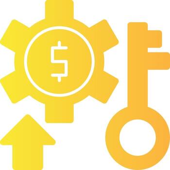Success Key Solid Multi Gradient Icon vector