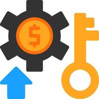 Success Key Flat Icon vector
