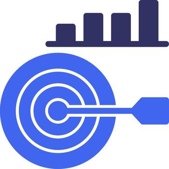 Target Solid Two Color Icon vector