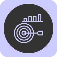 Target Linear Round Icon vector