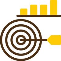 Target Yellow Lieanr Circle Icon vector