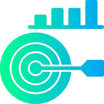 objetivo sólido multi degradado icono vector