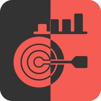 Target Red Inverse Icon vector