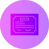 Certificate Gradient Circle Icon vector