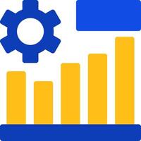 Success Chart Flat Two Color Icon vector