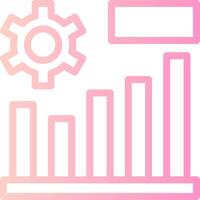 Success Chart Linear Gradient Icon vector
