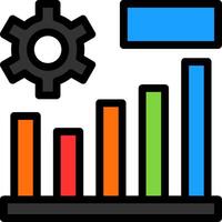Success Chart Line Filled Icon vector