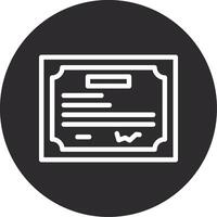 Certificate Inverted Icon vector