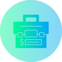 Money Bag Gradient Circle Icon vector