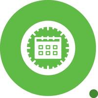 Clock and Calendar Glyph Shadow Icon vector