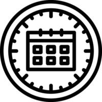 Clock and Calendar Line Icon vector