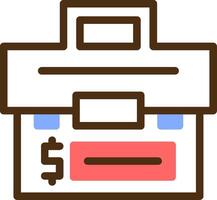 Money Bag Color Filled Icon vector