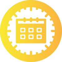 Clock and Calendar Solid Multi Gradient Icon vector